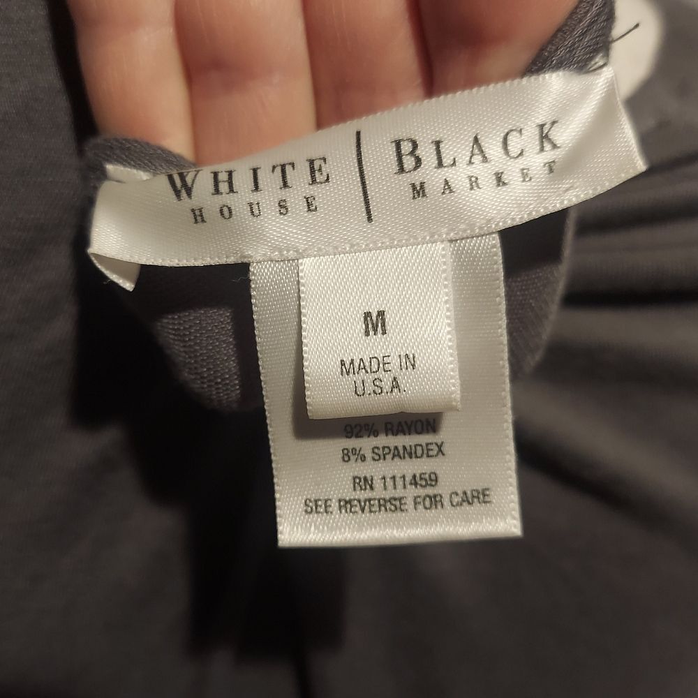 WHITE House Black Market Dress Gray Womens Size Medium - Picture 6 of 6